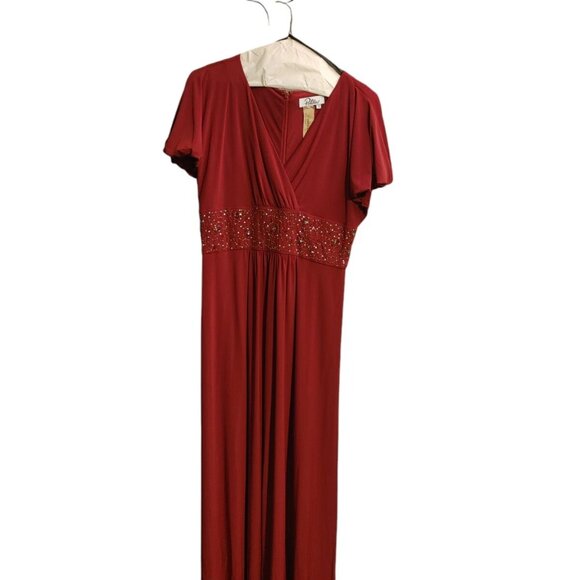 Patra Short Sleeve V Neck Chiffon Dresses Ladies Evening Cocktail Party Dress - Picture 1 of 4